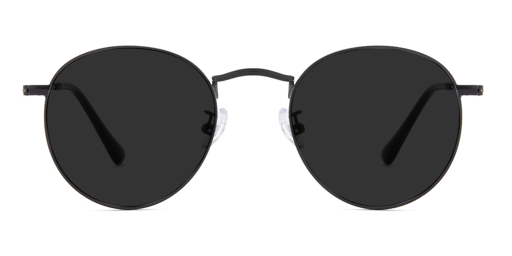 Collins Black Round Metal Sunglasses