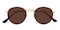 Collins Tortoise/Golden Round Metal Sunglasses
