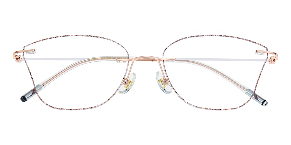 Philadelphus Rose Gold Cat Eye Titanium Eyeglasses