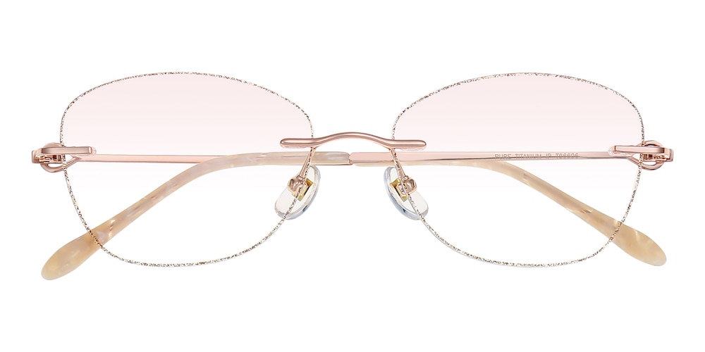 Crataegus Rose Gold Oval Titanium Eyeglasses
