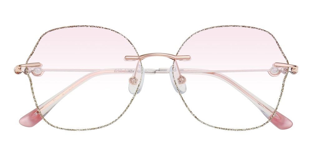 Syringa Rose Gold Cat Eye Metal Eyeglasses