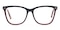 Carolyn Black/Red Cat Eye Acetate Eyeglasses