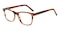 Aurek Brown Rectangle Acetate Eyeglasses
