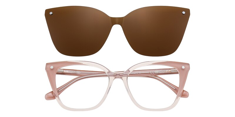 Kent Crystal/Pink Cat Eye Acetate Eyeglasses