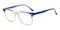 Palm Light Orange/Blue Rectangle Acetate Eyeglasses