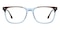 Palm Blue/Brown Rectangle Acetate Eyeglasses