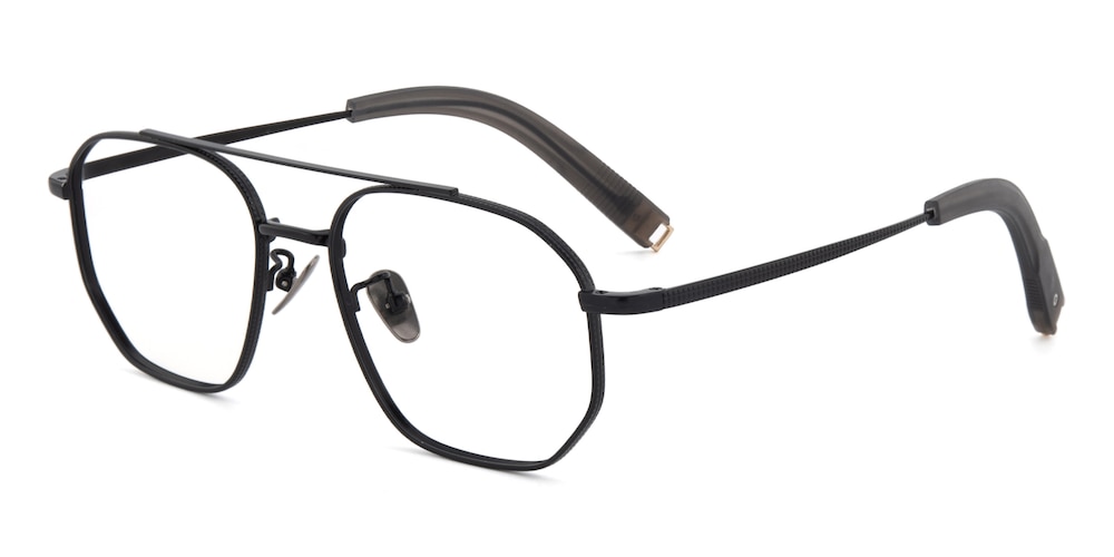 Marshall Black Aviator Titanium Eyeglasses