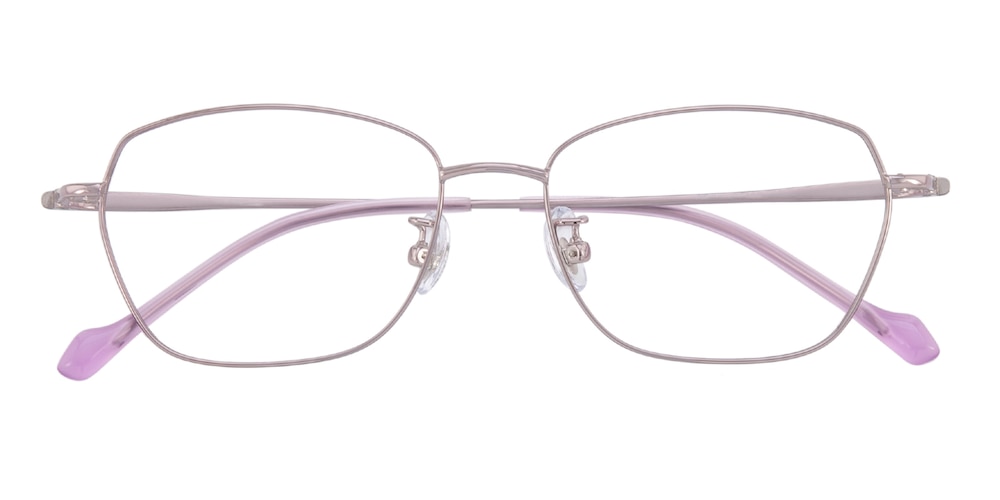 Nico Purple Rectangle Titanium Eyeglasses