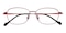 Nico Red Rectangle Titanium Eyeglasses