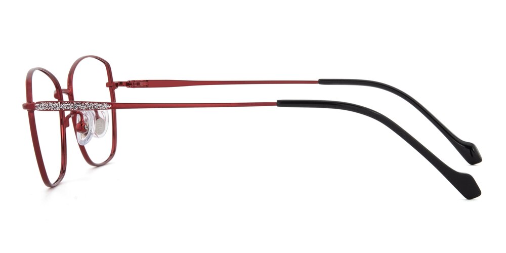 Nico Red Rectangle Titanium Eyeglasses