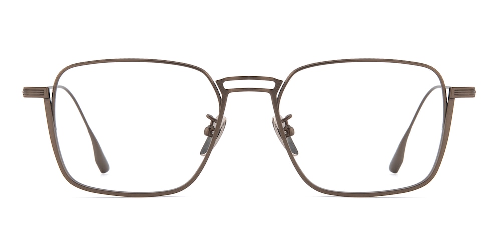 Jonas Bronze/Brown Rectangle Titanium Eyeglasses
