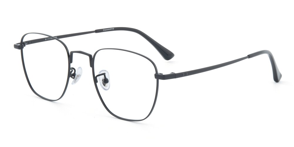 Palo Black Rectangle Titanium Eyeglasses