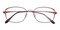 Celina Burgundy/Rose Gold Oval Titanium Eyeglasses