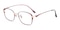 Celina Burgundy/Rose Gold Oval Titanium Eyeglasses