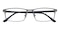 Isaac Gunmetal Rectangle Titanium Eyeglasses
