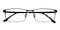 Isaac Black Rectangle Titanium Eyeglasses