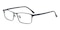 Isaac Black Rectangle Titanium Eyeglasses