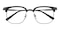 Nicky Black/Gunmetal Rectangle Acetate Eyeglasses