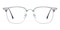 Nicky Silver/Gray Rectangle Acetate Eyeglasses