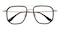 Milton Black/Golden Aviator Acetate Eyeglasses