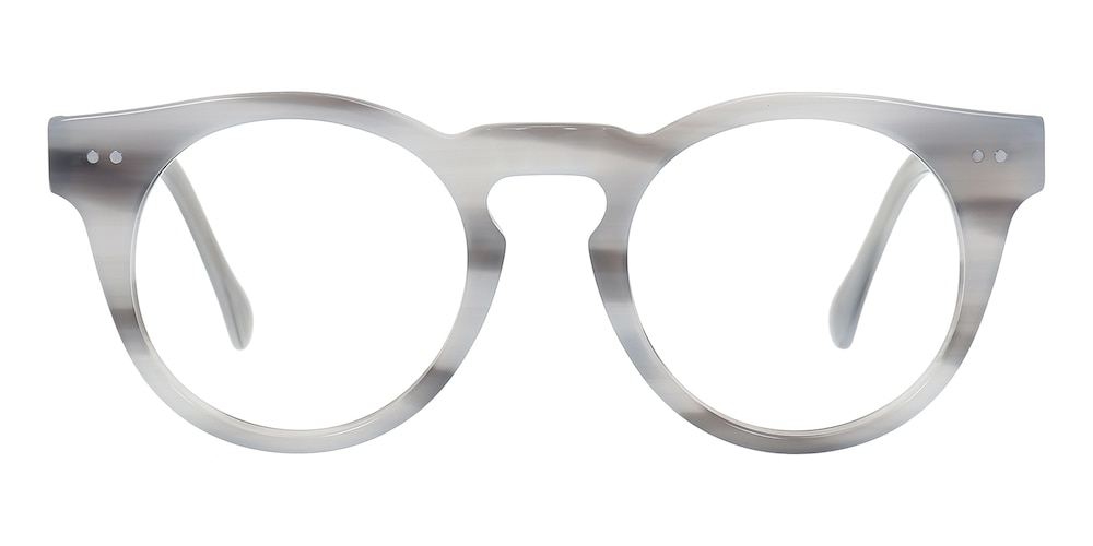 Lufkin Gray Round Acetate Eyeglasses