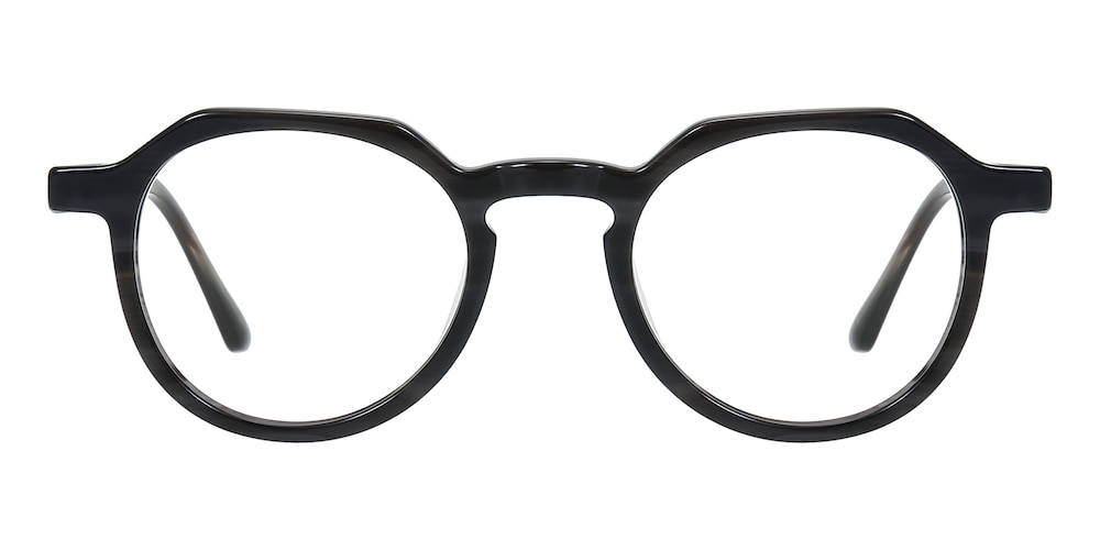 Hunter Black/Gray Polygon Acetate Eyeglasses