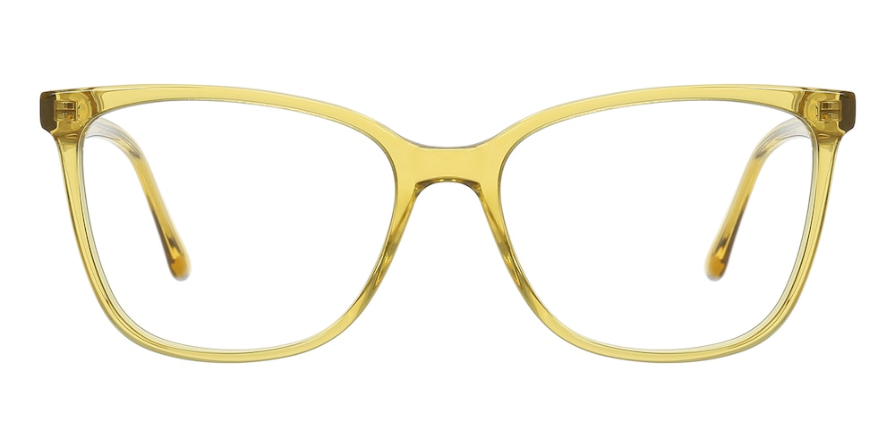 Aries Yellow/Warm Olive Cat Eye Acetate Eyeglasses