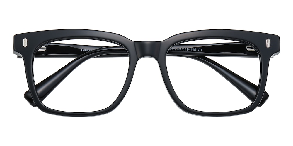 Winnipeg Black Rectangle Acetate Eyeglasses
