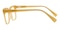 Winnipeg Yellow/Honey Gold Rectangle Acetate Eyeglasses