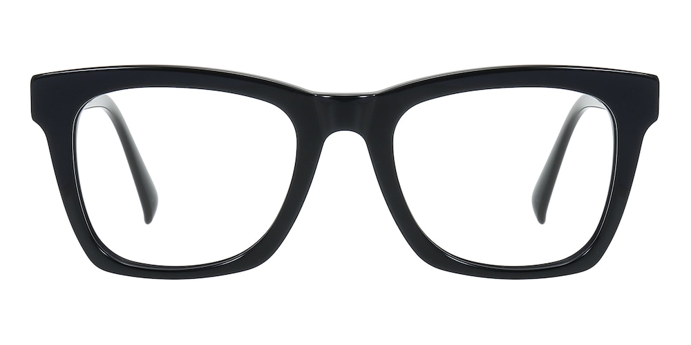 Edmonton Black Rectangle Acetate Eyeglasses