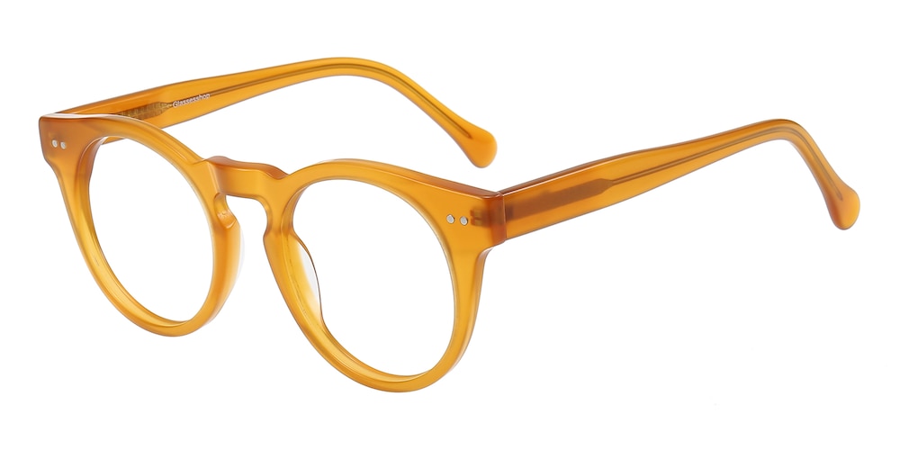 Lufkin Orange Round Acetate Eyeglasses