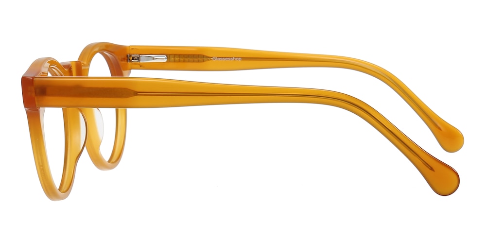 Lufkin Orange Round Acetate Eyeglasses