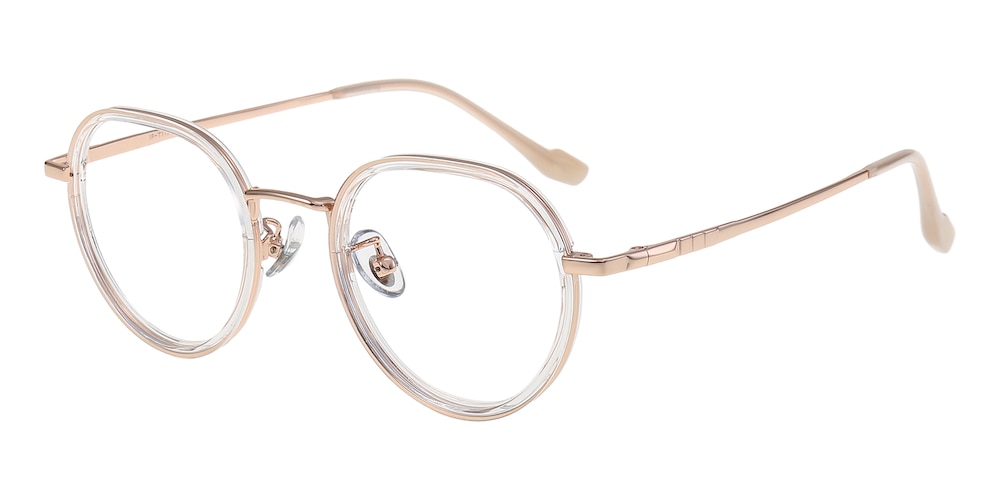 Duluth Rose Gold/Crystal Round TR90 Eyeglasses