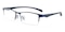 Martin Blue Rectangle Metal Eyeglasses