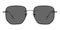 Cypripedium Black Polygon Metal Eyeglasses