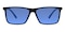 Bruno Black/Gunmetal—Blue Block Phtochromic Blue Rectangle TR90 Eyeglasses