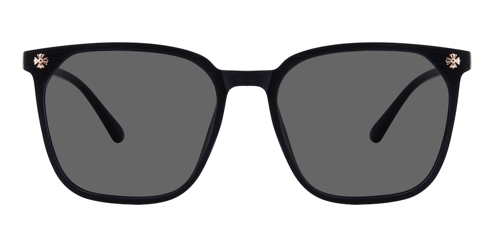 Taurus Black—Blue Block Phtochromic Gray Square TR90 Eyeglasses