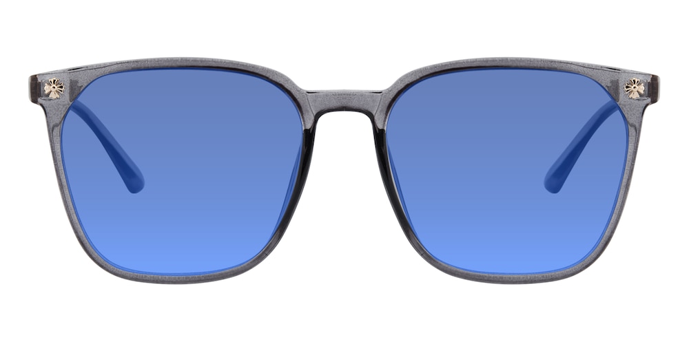 Taurus Gray—Blue Block Phtochromic Blue Square TR90 Eyeglasses