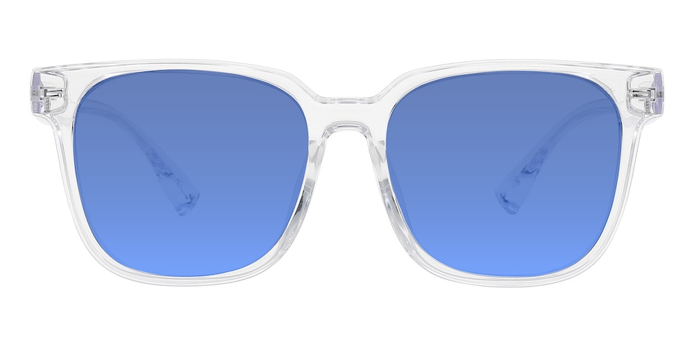 FortMyers Crystal—Blue Block Phtochromic Blue Square TR90 Eyeglasses