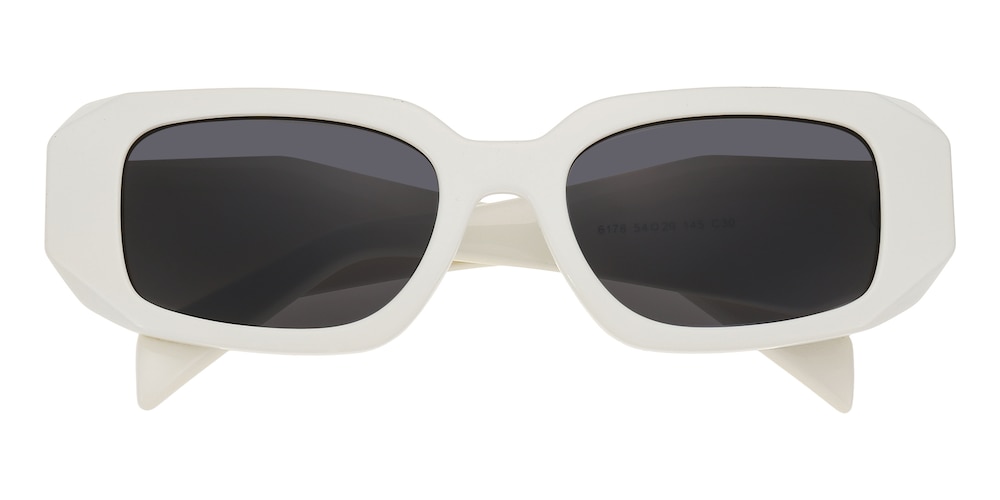Pensacola White Square TR90 Sunglasses