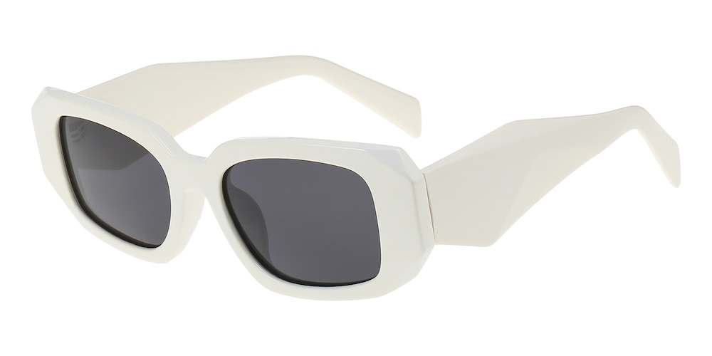 Pensacola White Square TR90 Sunglasses