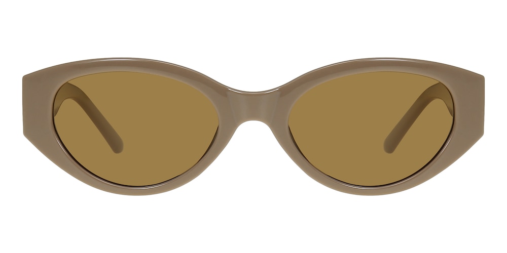 Beverly Khaki Cat Eye TR90 Sunglasses