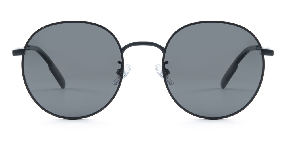Avon Black Round Metal Sunglasses