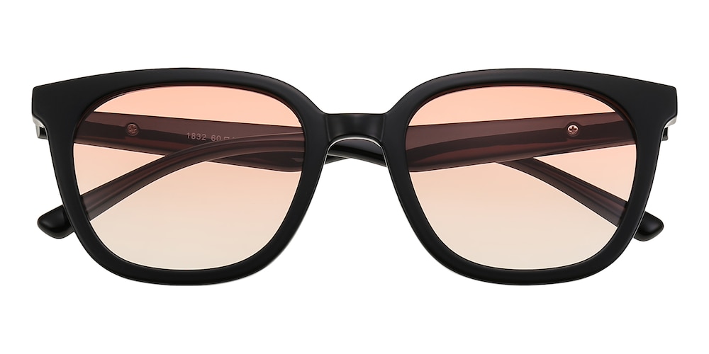 Bain Black Square TR90 Sunglasses