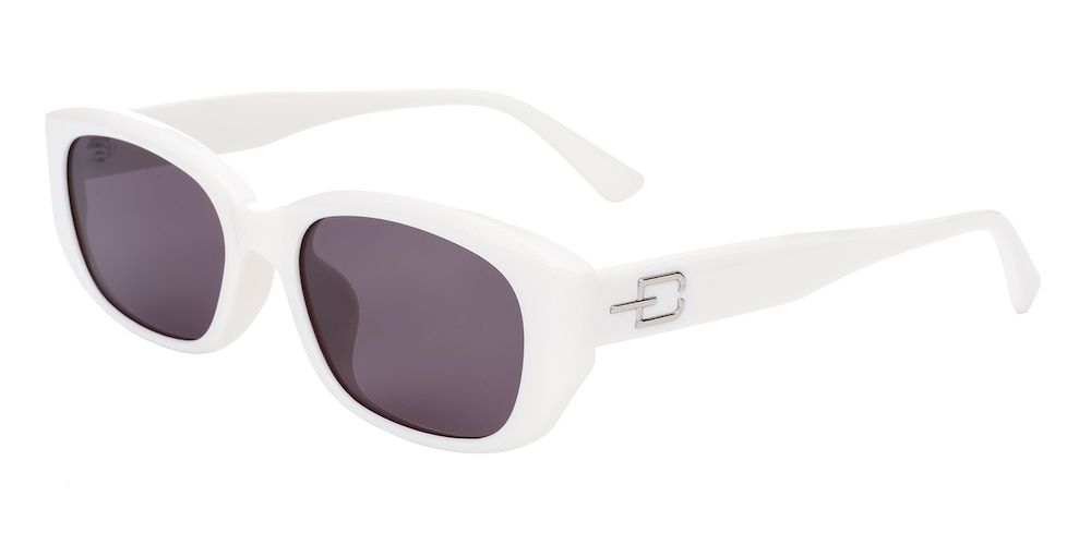 Breenda White Cat Eye TR90 Sunglasses
