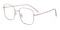 Adale Gray/Rose Gold/Crystal Square Metal Eyeglasses