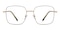 Adale Black/Golden/Green Square Metal Eyeglasses