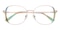 Leona Rose Gold/Green Floral Oval Acetate Eyeglasses