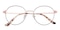 Bruce Black/Rose Gold Oval Metal Eyeglasses