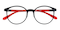 Judy Black|Red Round TR90 Eyeglasses